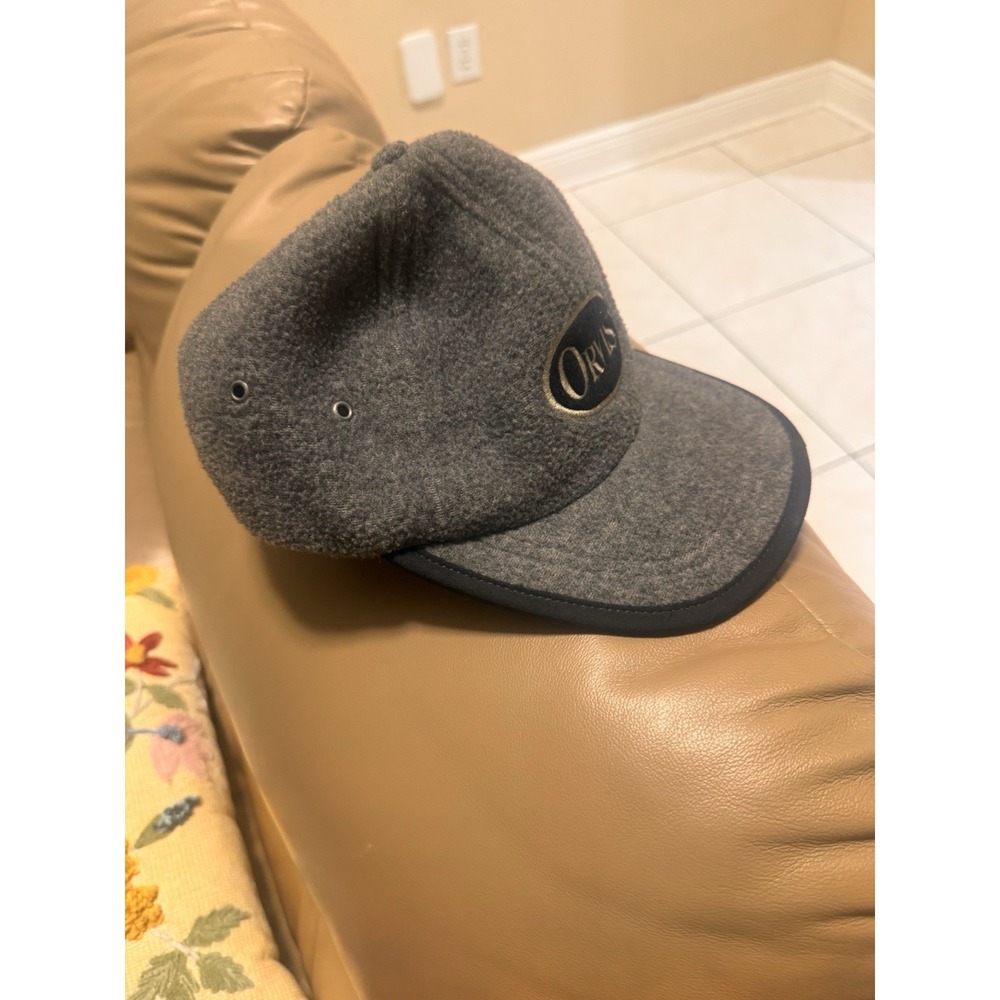 Vintage Orvis USA Gray Wool Felt Strapback Hat Cap Made In USA Embroidered Logo - Picture 2 of 8
